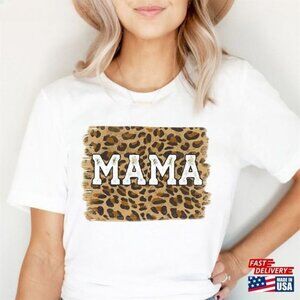 Mama Shirt Cheetah Print T-Shirt Gift For New Mom Shirt